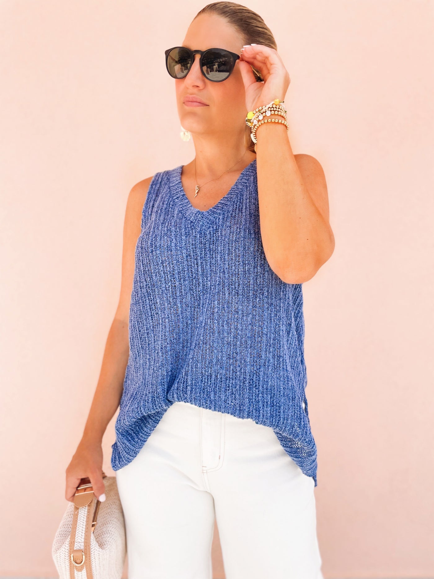 Into the Blue Knitted Tank